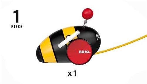 BRIO World - 30165 Pull Along Bumblebee | The Perfect Playmate for Your Toddler