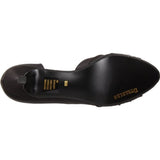 Dyeables Women's Kim Peep-Toe Pump,Black Satin,8.5 B US