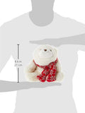 GUND Snuffles with Knit Scarf Christmas Stuffed Plush Teddy Bear, White, 10"