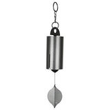 Woodstock Chimes HWLAS The Original Guaranteed Musically Tuned Chime Large Heroic Windbell, Antique Silver