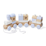 Melissa & Doug Jumbo Wooden Stacking Train - Natural