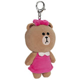 GUND LINE Friends Choco Bear Backpack Clip Plush Stuffed Animal, 5"