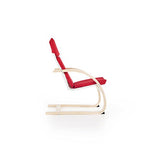 Guidecraft Kiddie Rocker - Blue Cushioned Wooden Chair For Toddlers - Kids Home and School Furniture
