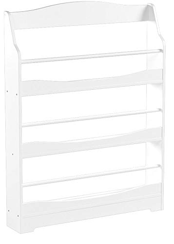 Guidecraft Expressions White Bookrack - Storage Bookshelf Kids School Furniture