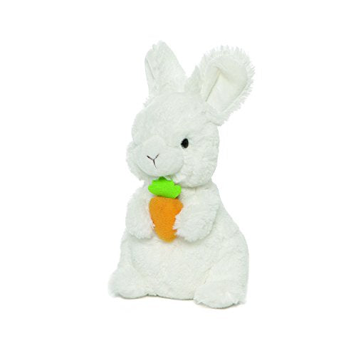 GUND Easter Lil Whispers Standing Bunny Rabbit with Carrot Plush Stuffed Animal 7.5", White