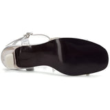 Touch Ups Carmella Women's Clear/Silver Sandals 6 W