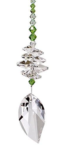 Woodstock Chimes CBSL Rainbow Makers Suncatcher, Crystal Brilliance Cascade - Spring Leaf