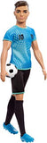 Ken Soccer Player Doll, Wearing Soccer Uniform Accessorized with Soccer Socks and Cleats