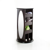 Guidecraft Rotating Dress Up Storage - Espresso: Spinning Closet for Kids with 2 Mirrors, Cubbies & Hooks - Dramatic Play Organizer for Toddlers Playroom