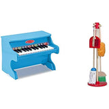 Melissa & Doug Learn-to-Play Piano, Blue & Dust, Sweep and Mop