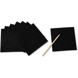 Bundle of 4: Melissa Doug Mini Scratch Art Notes |Hearts, Rainbow, Neon and Princess Pink Glitter)
