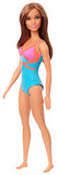 Barbie Doll, Brunette, Wearing Swimsuit, for Kids 3 to 7 Years Old