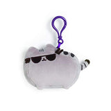GUND Pusheen with Sunglasses Cat Plush Stuffed Animal Backpack Clip, Gray, 4.5"