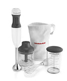 KitchenAid KHB2351WH Pro Line Hand Blender, 2 Speed, White