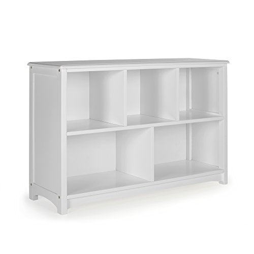 Guidecraft Classic Bookshelf Espresso: Kid's 5 Compartment Toys, Bins, Art, Clothes and Book Storage Organizer - Wooden Playroom and Bedroom Furniture For Children