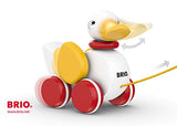 BRIO World - 30323 Pull Along Duck Baby Toy | The Perfect Playmate for Your Toddler,White