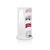 Guidecraft Rotating Dress-Up Storage - White: Kids' Armoire with 2 Mirrors, Cubbies & Hooks for Costumes, Clothes, Shoes and Accessories - Toddlers Pretend Play Station