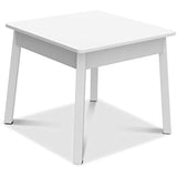 Melissa & Doug Wooden Square Table – Kids Furniture for Playroom - White