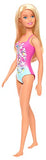 Barbie Doll, Blonde, Wearing Swimsuit, for Kids 3 to 7 Years Old, Model:GHW37