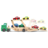 Melissa & Doug Wooden Car Carrier & 1 Scratch Art Mini-Pad Bundle (04096)