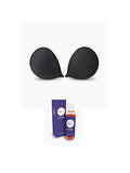 NuBra Feather-Lite Adhesive Bra and Cleanser, Black, Cup E