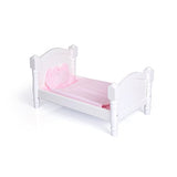 Guidecraft White Wooden Doll Bed - Fits 18" American Girl Dolls G98126