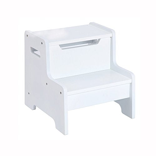 Guidecraft Expressions Step Stool - White: Step Stool for Children, Kids Learning Furniture