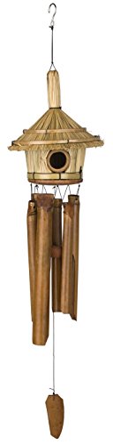 Woodstock Thatched Roof Birdhouse Chime- Asli Arts Collection