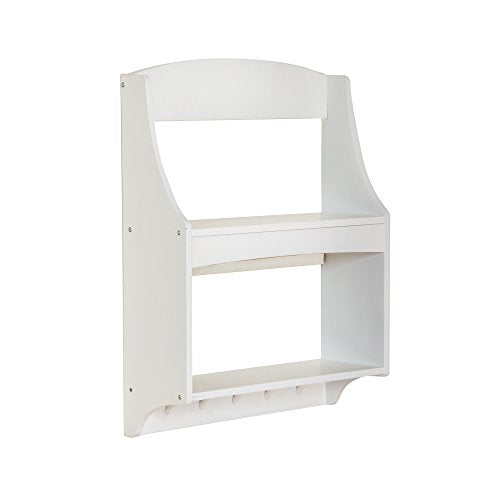 Guidecraft Expressions Wooden Trophy Rack: White Medals & Awards Display Case Shelves - Kid's Furniture