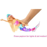 Barbie Dreamtopia Sparkle Lights Mermaid Doll with Swimming Motion and Underwater Light Shows, Approx 12-Inch with Pink-Streaked Blonde Hair, Gift for 3 to 7 Year Olds