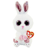 Ty Beanie Boos - Slippers The White Bunny (Glitter Eyes)(Regular Size - 6 inch)