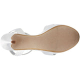 Dyeables Women's Hope Platform Sandal,White Satin,8 B US