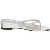 Dyeables Women's Chelsie Thong Dress Sandal,Silver Metallic,6 W US