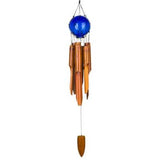 Asli Arts Collection C188 Large Glass Buoy Bamboo Chime, Cobalt