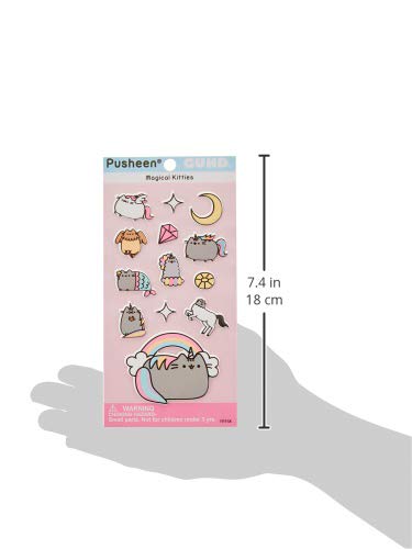 Enesco Gund Pusheen and Stormy Magical Kitties Sticker Sheet 13-Piece Stickers, Multicolor 4060831