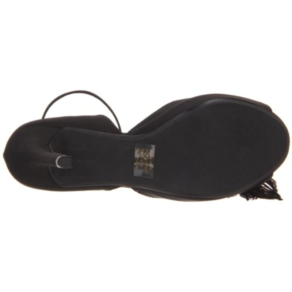 Touch Ups Women's Fantasy Platform Sandal,Black Satin,6 M US