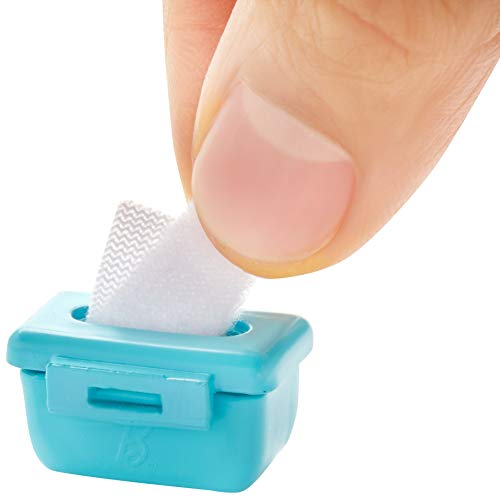 Barbie Skipper Babysitters Inc. Feeding and Changing Playset with Color-Change Baby Doll, Open-And-Close Diaper Bag and 7 Accessories