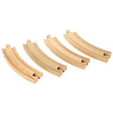 BRIO World 33342 - Large Curved Tracks - 4 Piece Toy Train Accessory for Kids Ages 3 and Up