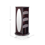 Guidecraft Rotating Dress Up Storage - Espresso: Spinning Closet for Kids with 2 Mirrors, Cubbies & Hooks - Dramatic Play Organizer for Toddlers Playroom