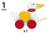 BRIO World - 30323 Pull Along Duck Baby Toy | The Perfect Playmate for Your Toddler,White