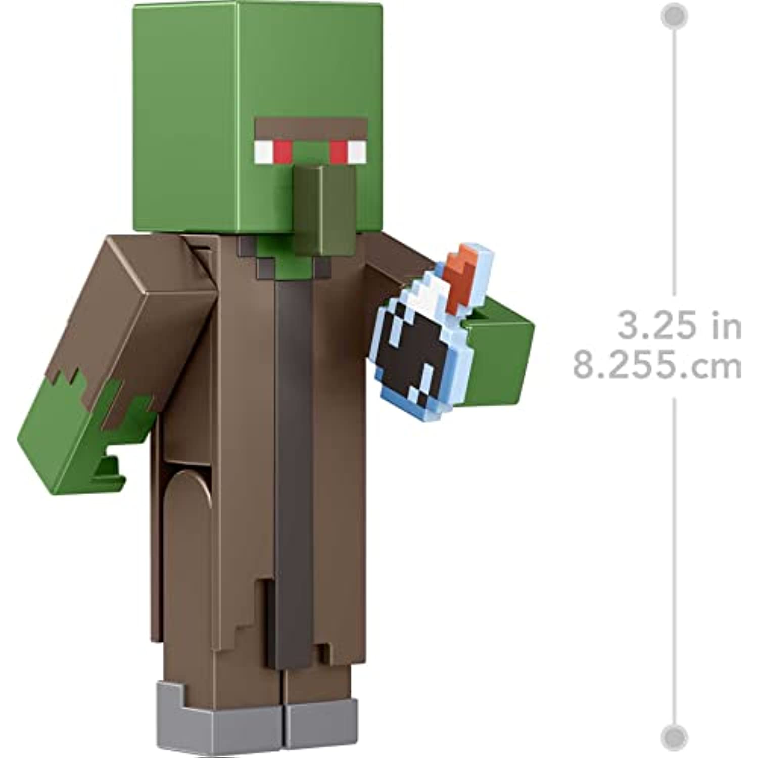 Minecraft 3.25-in Zombie Villager Action Figure w/1 Portal Piece & 1 Accessory
