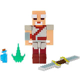 Minecraft Pake 3.25-in Collectible Battle Figure and Accessories, Based on Video Game, Imaginative Story Play Gift for Boys and Girls Age 6 and Older