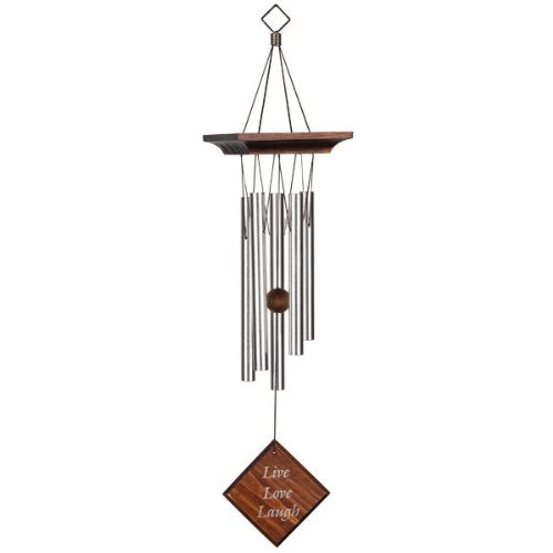 Woodstock Reflections Sentiments Windchime, Live Love Laugh, 18-Inch Long