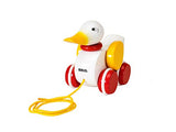 BRIO World - 30323 Pull Along Duck Baby Toy | The Perfect Playmate for Your Toddler,White