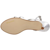 Dyeables Women's Avery Slingback Sandal,White Satin,8 M US