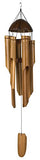 Woodstock Chimes C101 The Original Guaranteed Musically Tuned Chime Asli Arts Collection, Large, Half Coconut Bamboo