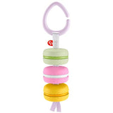 Fisher-Price My First Macaron Pretend Food TakeAlong Baby Rattle Activity Toy, Multicolor