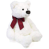 GUND Valentine's Day Hart Teddy Bear with Red Bow Stuffed Animal Plush, White, 18"