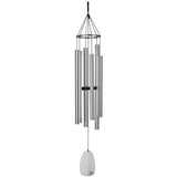 Woodstock Chimes BPLS The Original Guaranteed Musically Tuned Chime Large Bells of Paradise, 44-Inch, Silver