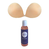 NuBra Seamless Push Up Adhesive Bra with Molded Pads and Cleanser, Nude, A